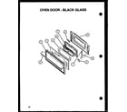 Amana CBP24CB oven door-black glass (cbp24cb) (cbk26dby) (cbk26fcy) (cbk26cby) (cbk28fcy) diagram