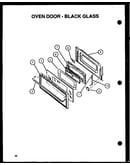 Oven door-black glass (cbp24cb) (cbk26dby) (cbk26fcy) (cbk26cby) (cbk28fcy)