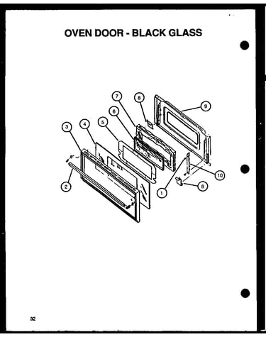 Oven door-black glass (cbp24cb) (cbk26dby) (cbk26fcy) (cbk26cby) (cbk28fcy)
