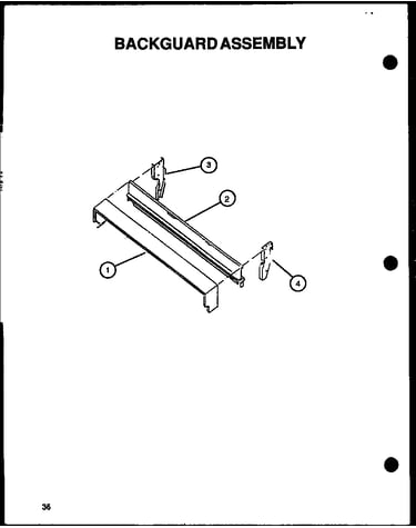 Backguard assembly (cbp22aa) (cbp24aa) (cbp26aa) (cbp29aa)
