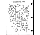 Caloric RST388UWW-P1141221NW sealed burner parts diagram