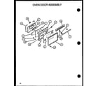 Caloric RST308UWW-P1130723NWW oven door assembly diagram