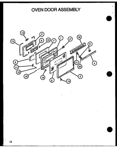 Oven door assembly