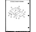 Caloric RST308UWW-P1130723NWW storage drawer assembly diagram