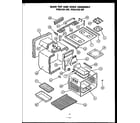 Modern Maid PHU102-OF main top and oven assembly diagram