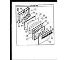 Caloric RSD369 oven door parts (rsd350) (rsd353) (rsd352) (rsd354) (rsd359) (rsd363) (rsd379) (rsd369) (rsd398) (rsd399) diagram