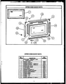 Upper oven door parts