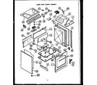 Caloric RSD307 lower oven cabinet assembly diagram