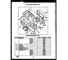 Caloric RLD357 upper oven  cabinet parts (rmd393) (rld395) (rmd395) (rmd399) diagram