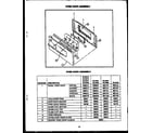 Caloric RLD679 oven door assembly (rld640) (rld661) (rld666) diagram