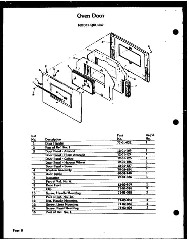 Oven door (qku-647)