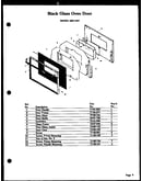 Black glass oven door (qku-647)