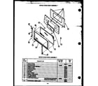 Caloric RMA668 upper oven door assembly (rla393) (rma393) (rla395) (rma395) (rma397) diagram