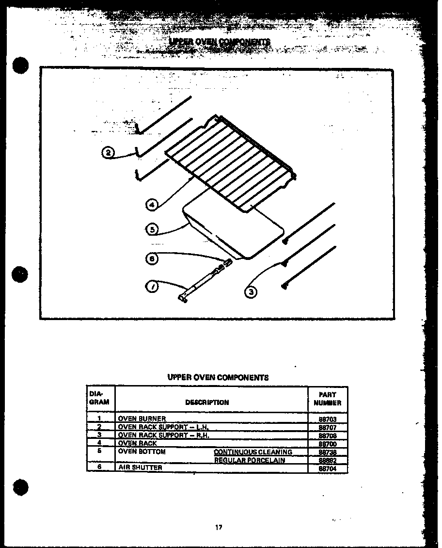 UPPER OVEN COMPONENTS (RLA312) (RMA312) (RLA313) (RMA313) (RLA314) (RMA314) (RLA315) (RMA315) (RLA335) (RMA335) (RLA319) (RMA319) (RLA339) (RMA339) (RLA393) (RMA393) (RLA395) (RMA395) (RLA112) (RMA353) (RMA366) (RLA612) (RMA668) (RMA397)