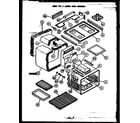 Modern Maid PHU101 main top/lower oven assembly diagram