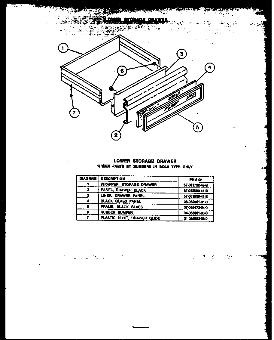 Lower storage drawer