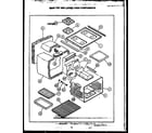 Caloric RKS-396 main top/lower oven components diagram