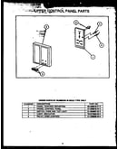 Upper control panel parts