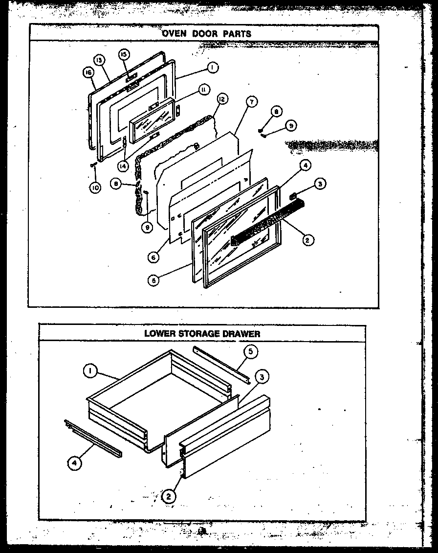 OVEN DOOR PARTS