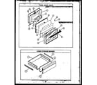 Caloric RKS-396 oven door parts diagram