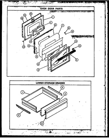 Oven door parts