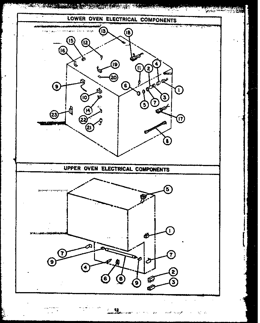 LOWER OVEN ELECTRICAL COMPONENTS