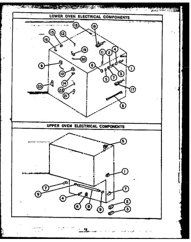 Lower oven electrical components