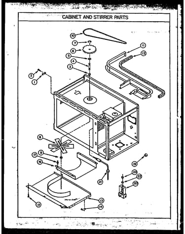 Cabinet and stirrer parts