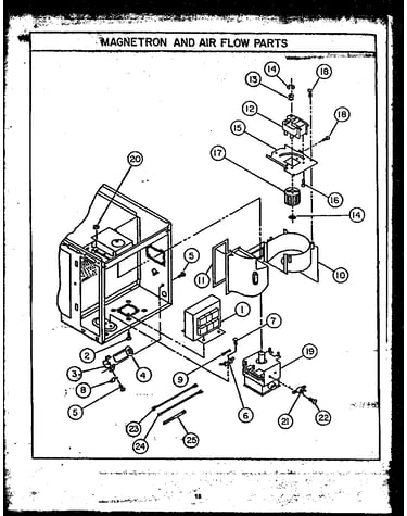 Magnetron and air flow parts