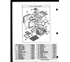 Amana SAK26TC main top/lower oven assembly diagram