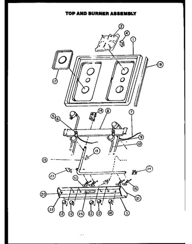 Top and burner assembly