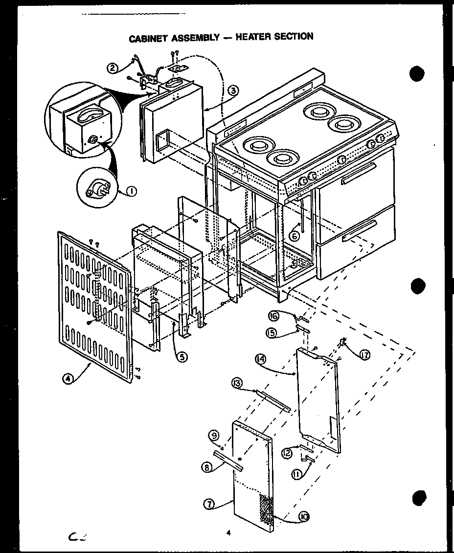 CABINET ASSEMBLY-HEATER SECTION (GAL39AA) (SAL39AA) (GAP39AA) (SAP39AA) (GAK39AA) (SAK39AA) (GAP39DA) (SAP39DA) (GAK39DA) (SAK39DA) (GBL39AA) (SBL39AA) (GBP39AA) (SBP39AA) (GBK39AA) (SBK39AA) (GBL39FA) (SBL39FA) (GBP39FA) (SBP39FA) (GBK39FA) (SBK39FA)