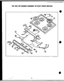 Top and top burner assembly without spark ignition (gal39aa) (sal39aa) (gap39aa) (sap39aa) (gal39da) (sal39da) (gap39da) (sap39da)
