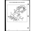 Amana SAL39AA top and top burner assembly without spark ignition (gbl39aa) (sbl39aa) (gbp39aa) (sbp39aa) (gbl39fa) (sbl39fa) (gbp39fa) (sbp39fa) diagram