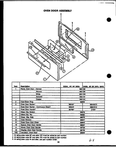 Oven door assembly (gal39da) (sal39da) (gap39da) (sap39da) (gak39da) (sak39da) (gbl39fa) (sbl39fa) (gbp39fa) (sbp39fa) (gbk39fa) (sbk39fa)