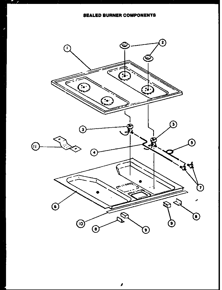 SEALED BURNER COMPONENTS (RMT-370) (RLT-371) (RMT-381)