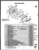 Oven door parts