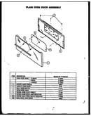 Plain oven door assembly (rls312-of) (rls313-of)