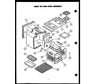 Caloric RHT365 main top and oven assembly diagram