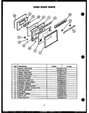 Oven door parts
