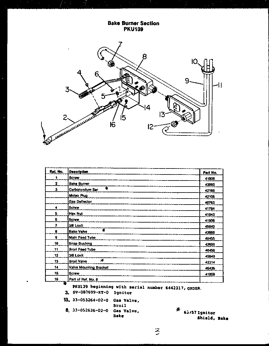 Baker burner section (pku139)