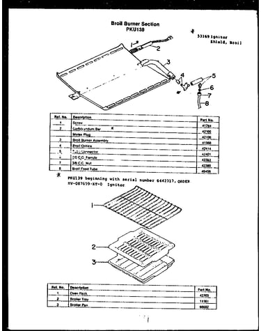 Broil burner section (pku139)