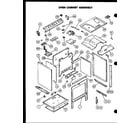Caloric RST307 oven cabinet assembly diagram