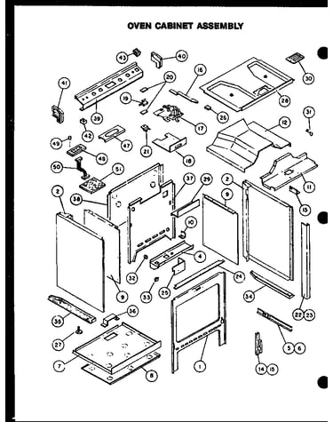Oven cabinet assembly
