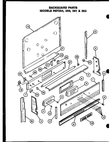 Backguard parts (rst359) (rst354) (rst361) (rst362)