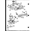 Amana AGS740-P8587806S door latch/ maintop and control diagram
