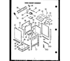 Caloric RST399UW oven cabinet assembly diagram