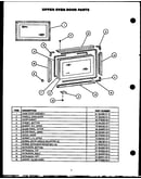 Upper oven door parts