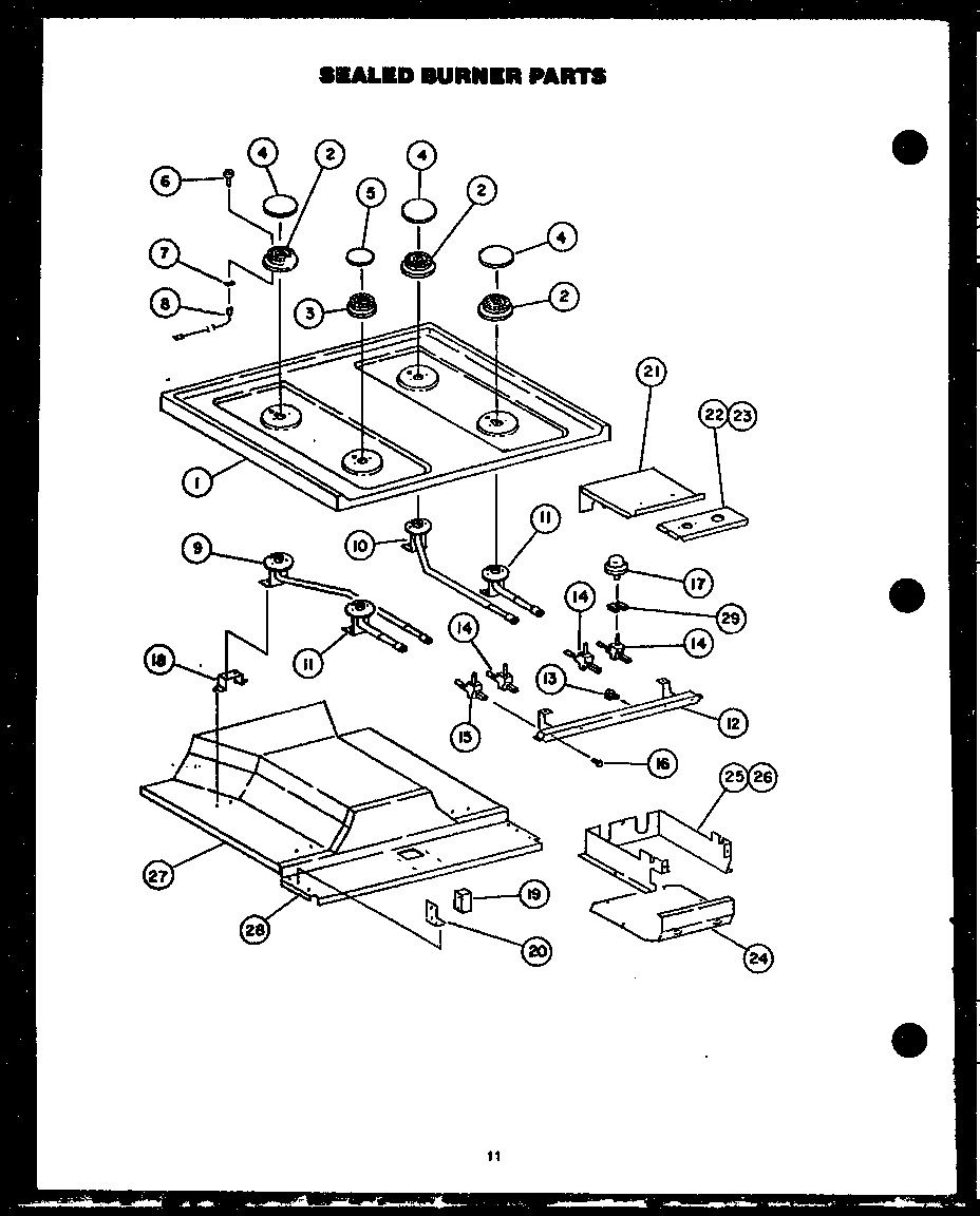 SEALED BURNER PARTS