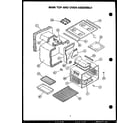 Caloric RKT-396 main top and oven assembly diagram